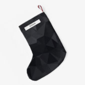 Schwarzes geometrisches Muster Kleiner Weihnachtsstrumpf (Rückseite (Hängend))