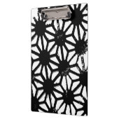 Schwarzes geometrisches Muster Klemmbrett (Links)