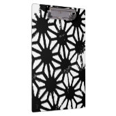 Schwarzes geometrisches Muster Klemmbrett (Rechts)