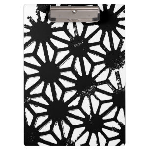 Schwarzes geometrisches Muster Klemmbrett