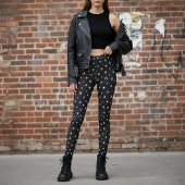 Schwarzes geometrisches Muster Leggings