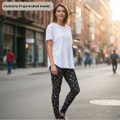 Schwarzes geometrisches Muster Leggings