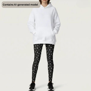 Schwarzes geometrisches Muster Leggings