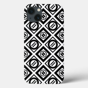 Schwarzes geometrisches Muster mit gleicher Zeiche Case-Mate iPhone Hülle