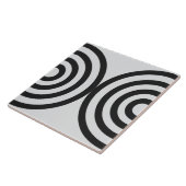 Schwarzes geometrisches Muster Mitte Jahrhundert M Fliese (Seite)