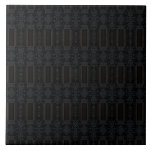 Schwarzes geometrisches Muster – modernes minimali Fliese (Vorderseite)