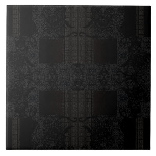 Schwarzes geometrisches Muster – modernes minimali Fliese