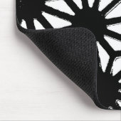 Schwarzes geometrisches Muster Mousepad (Ecke)