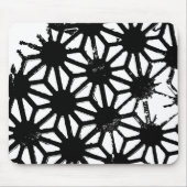 Schwarzes geometrisches Muster Mousepad (Vorne)