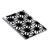 Schwarzes geometrisches Muster Notizblock (Rechte Seite)
