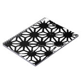 Schwarzes geometrisches Muster Notizblock (Linke Seite)