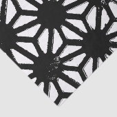 Schwarzes geometrisches Muster Seidenpapier (Ausschnitt)