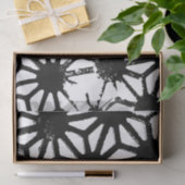 Schwarzes geometrisches Muster Seidenpapier (Geschenk)