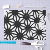 Schwarzes geometrisches Muster Seidenpapier (Handwerk)