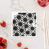 Schwarzes geometrisches Muster Serviette (Beispiel)