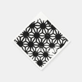 Schwarzes geometrisches Muster Serviette (Ecke)