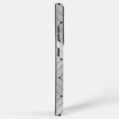 Schwarzes geometrisches Muster silbermetallischer Samsung Galaxy Hülle (Rechte Seite)