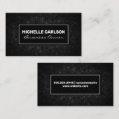 Schwarzes geometrisches Muster Visitenkarte (Vorne/Hinten)