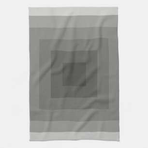 Schwarzes geometrisches Quadrat Geschirrtuch