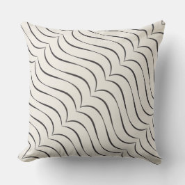 Schwarzes geometrisches Wurfkissen Kissen