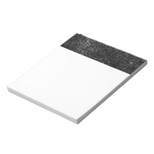 Schwarzes Gepard-Leopardenfell-Druckmuster Tier Notizblock