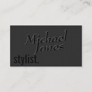 Schwarzes geprägtes Stylist-Geschäft Visitenkarte