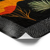 Schwarzes Gerahmtes Minimales Wüstenkunstgitter -  Poster (Ecke)