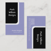 Schwarzes gerundetes Rechteck Visitenkarte (Vorne/Hinten)