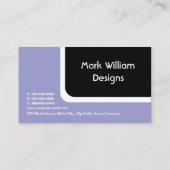 Schwarzes gerundetes Rechteck Visitenkarte (Rückseite)