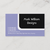 Schwarzes gerundetes Rechteck Visitenkarte (Rückseite)