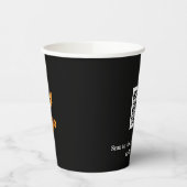 Schwarzes Geschäft Firmenlogo QR-Code Pappbecher (Links)