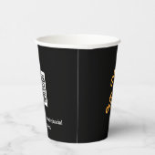 Schwarzes Geschäft Firmenlogo QR-Code Pappbecher (Rechts)