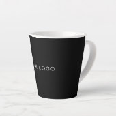 Schwarzes Geschäft-Logo rechteckig Milchtasse (Rechte Ecke)