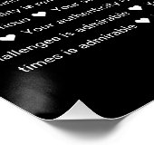 Schwarzes Geschenk "30 Gründe warum wir dich liebe Poster (Ecke)