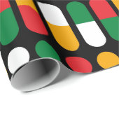 Schwarzes Geschenkpapier zum Black History Month (Rolleneckpunkt)