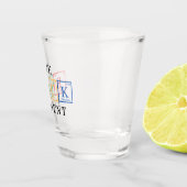 Schwarzes Geschichts-Periodensystem-Element Junete Schnapsglas (Rechts)
