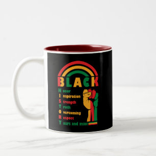 Schwarzes Geschichtserbe Inspiration Zweifarbige Tasse