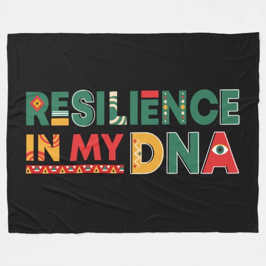 Schwarzes Geschichtserbe-Plüschgewirr Fleece Blank (Vorderseite (Horizontal))