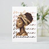 Schwarzes Geschichtsmonat Afrikanisches Schwarzes Dankeskarte (Stehend Vorderseite)