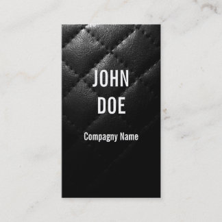 Schwarzes gestepptes Leder Visitenkarte