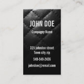 Schwarzes gestepptes Leder Visitenkarte (Rückseite)