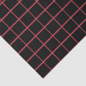 Schwarzes Gewebe aus roten Gittern Seidenpapier (Detail)