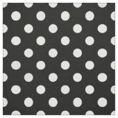 Schwarzes Gewebe mit weißem Polka-Punktmuster Stoff (Muster)