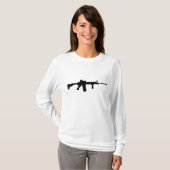 Schwarzes Gewehr AR-15 T-Shirt (Vorne ganz)