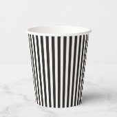 Schwarzes Gingham-Geist Halloween Pappbecher (Rückseite)