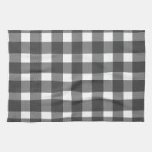 Schwarzes Gingham-Küchenhandtuch Geschirrtuch (Horizontal)