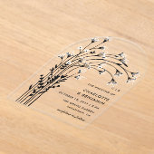 Schwarzes Gipskraut Acryleinladungen (Ablage )