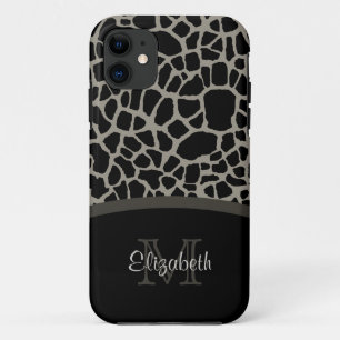 Schwarzes Giraffen-Muster iPhone 11 Hülle