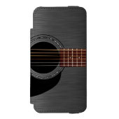 Schwarzes Gitarren-Klavier kombiniert Incipio iPhone Geldbeutel-Hülle (Folio Vorderseite)