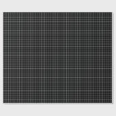Schwarzes Gitter-Packpapier Geschenkpapier (Flach)
